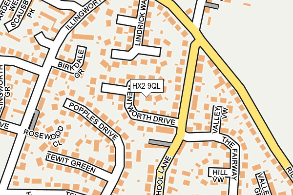 HX2 9QL map - OS OpenMap – Local (Ordnance Survey)