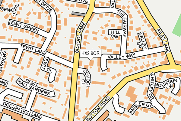 HX2 9QR map - OS OpenMap – Local (Ordnance Survey)