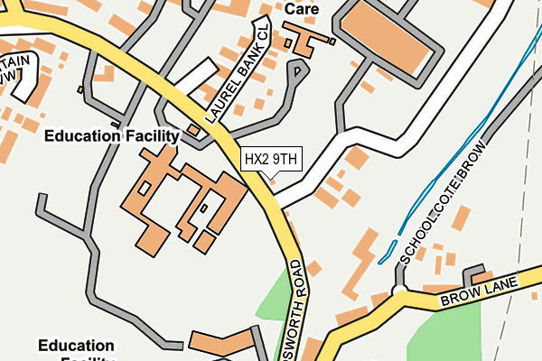 HX2 9TH map - OS OpenMap – Local (Ordnance Survey)