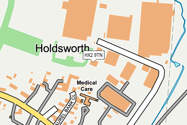 HX2 9TN map - OS OpenMap – Local (Ordnance Survey)