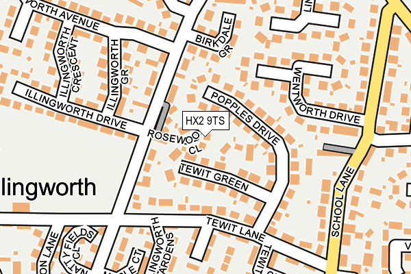 HX2 9TS map - OS OpenMap – Local (Ordnance Survey)