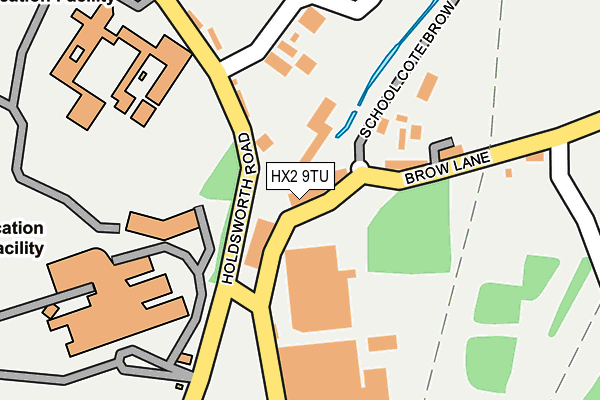 HX2 9TU map - OS OpenMap – Local (Ordnance Survey)