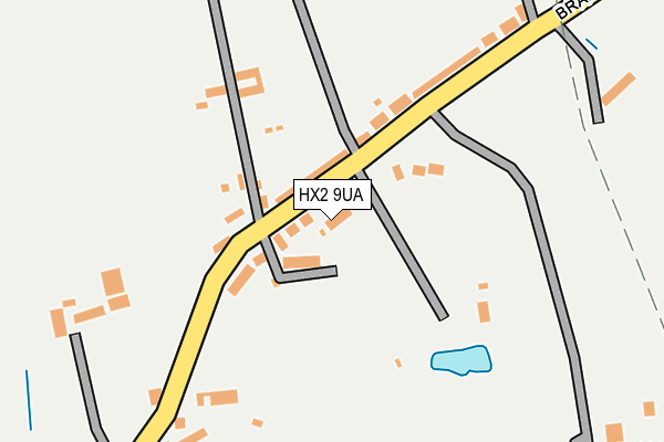 HX2 9UA map - OS OpenMap – Local (Ordnance Survey)