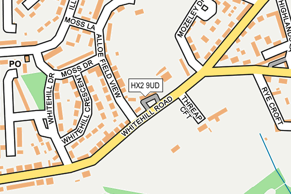 HX2 9UD map - OS OpenMap – Local (Ordnance Survey)