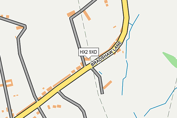 HX2 9XD map - OS OpenMap – Local (Ordnance Survey)