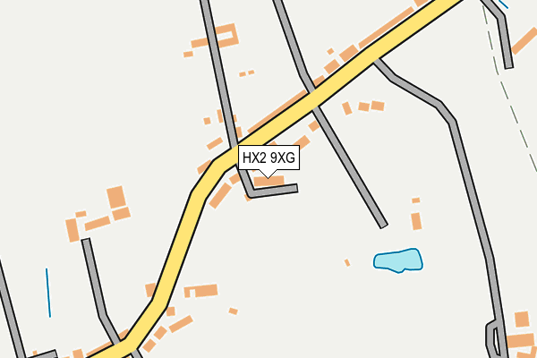HX2 9XG map - OS OpenMap – Local (Ordnance Survey)