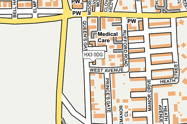 HX3 0DG map - OS OpenMap – Local (Ordnance Survey)