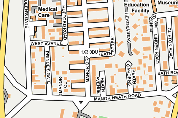 HX3 0DU map - OS OpenMap – Local (Ordnance Survey)