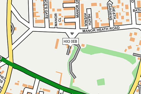 HX3 0EB map - OS OpenMap – Local (Ordnance Survey)