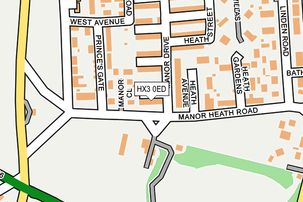 HX3 0ED map - OS OpenMap – Local (Ordnance Survey)