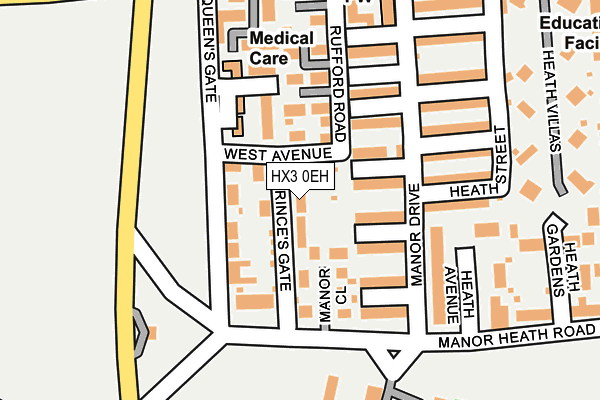 HX3 0EH map - OS OpenMap – Local (Ordnance Survey)