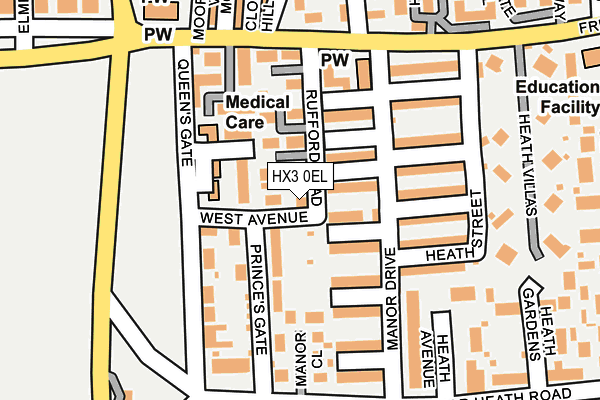 HX3 0EL map - OS OpenMap – Local (Ordnance Survey)