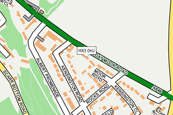 HX3 0HJ map - OS OpenMap – Local (Ordnance Survey)