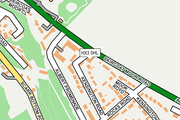 HX3 0HL map - OS OpenMap – Local (Ordnance Survey)