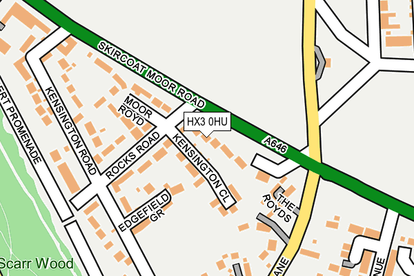 HX3 0HU map - OS OpenMap – Local (Ordnance Survey)