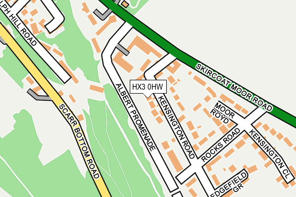 HX3 0HW map - OS OpenMap – Local (Ordnance Survey)