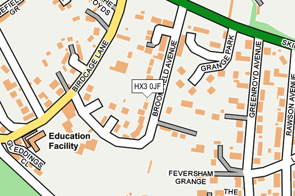 HX3 0JF map - OS OpenMap – Local (Ordnance Survey)