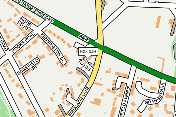 HX3 0JH map - OS OpenMap – Local (Ordnance Survey)