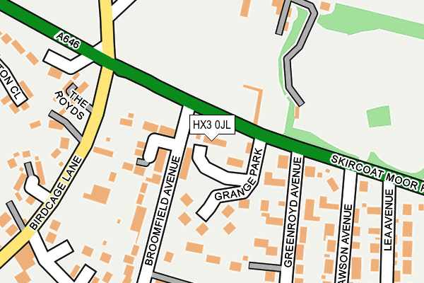 HX3 0JL map - OS OpenMap – Local (Ordnance Survey)