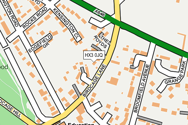 HX3 0JQ map - OS OpenMap – Local (Ordnance Survey)