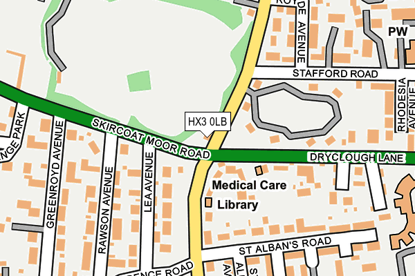 HX3 0LB map - OS OpenMap – Local (Ordnance Survey)