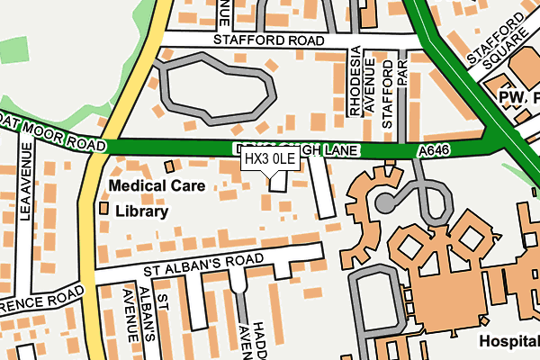 HX3 0LE map - OS OpenMap – Local (Ordnance Survey)