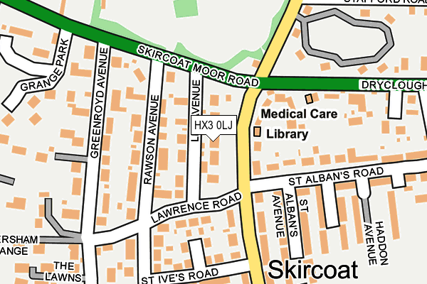 HX3 0LJ map - OS OpenMap – Local (Ordnance Survey)