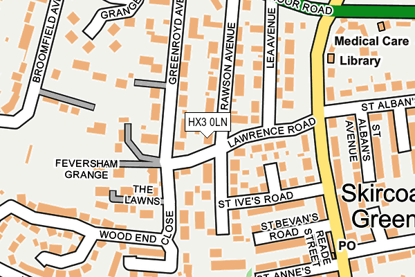 HX3 0LN map - OS OpenMap – Local (Ordnance Survey)