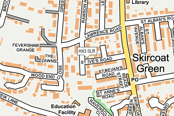 HX3 0LR map - OS OpenMap – Local (Ordnance Survey)