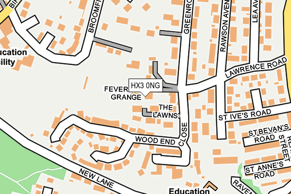 HX3 0NG map - OS OpenMap – Local (Ordnance Survey)