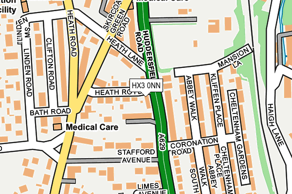 HX3 0NN map - OS OpenMap – Local (Ordnance Survey)