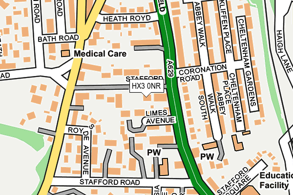 HX3 0NR map - OS OpenMap – Local (Ordnance Survey)