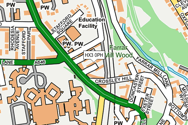 HX3 0PH map - OS OpenMap – Local (Ordnance Survey)