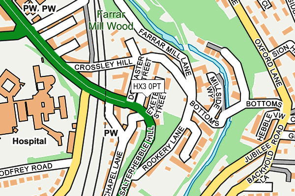 HX3 0PT map - OS OpenMap – Local (Ordnance Survey)