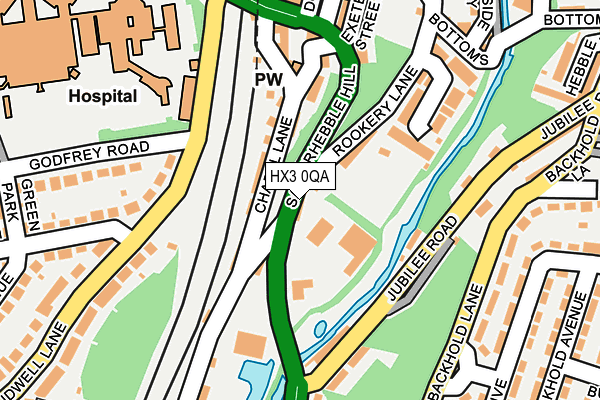 HX3 0QA map - OS OpenMap – Local (Ordnance Survey)