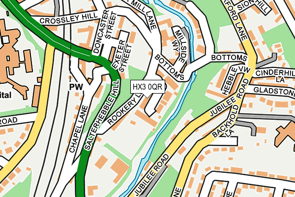 HX3 0QR map - OS OpenMap – Local (Ordnance Survey)