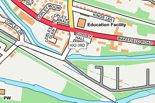 HX3 0RD map - OS OpenMap – Local (Ordnance Survey)