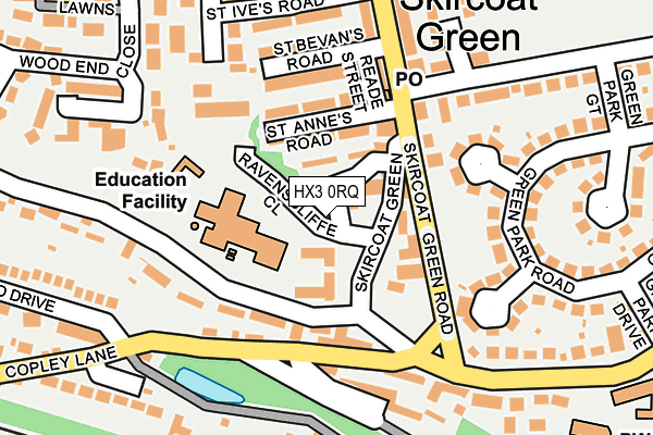 HX3 0RQ map - OS OpenMap – Local (Ordnance Survey)