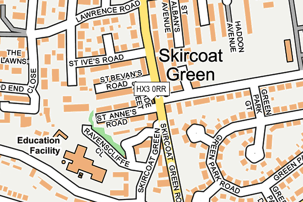 HX3 0RR map - OS OpenMap – Local (Ordnance Survey)