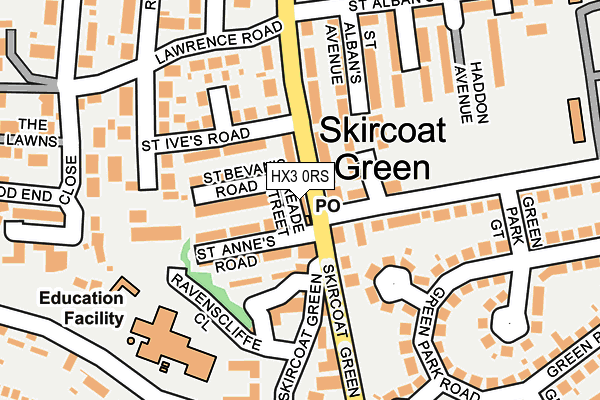 HX3 0RS map - OS OpenMap – Local (Ordnance Survey)