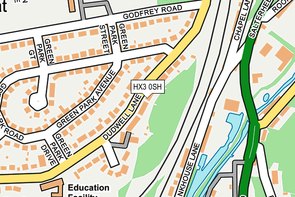 HX3 0SH map - OS OpenMap – Local (Ordnance Survey)