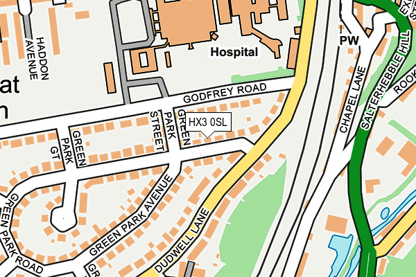 HX3 0SL map - OS OpenMap – Local (Ordnance Survey)