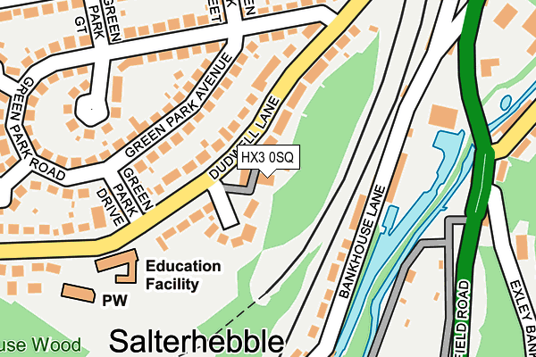 HX3 0SQ map - OS OpenMap – Local (Ordnance Survey)