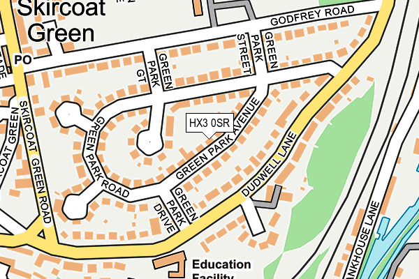 HX3 0SR map - OS OpenMap – Local (Ordnance Survey)