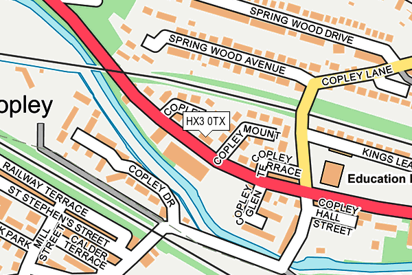 HX3 0TX map - OS OpenMap – Local (Ordnance Survey)