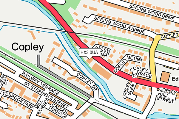 HX3 0UA map - OS OpenMap – Local (Ordnance Survey)