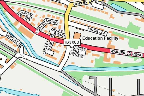 HX3 0UD map - OS OpenMap – Local (Ordnance Survey)