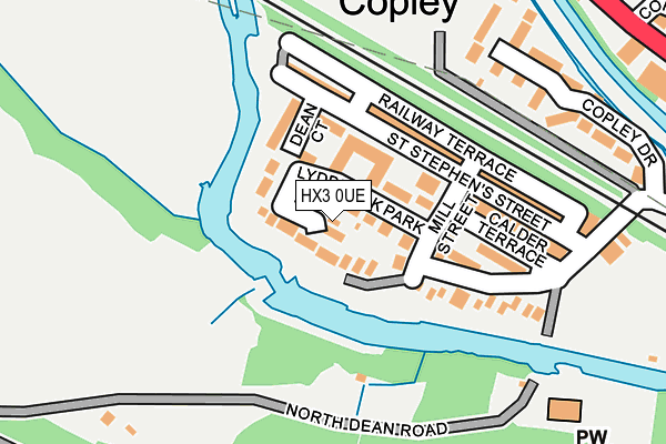 HX3 0UE map - OS OpenMap – Local (Ordnance Survey)