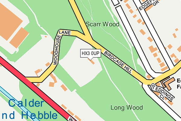 HX3 0UP map - OS OpenMap – Local (Ordnance Survey)