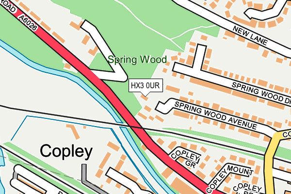 HX3 0UR map - OS OpenMap – Local (Ordnance Survey)